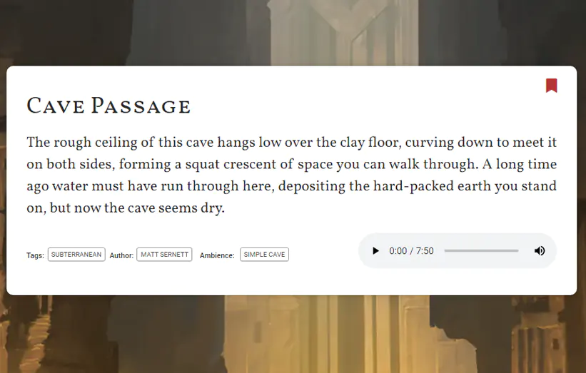 Scene Page with Sound